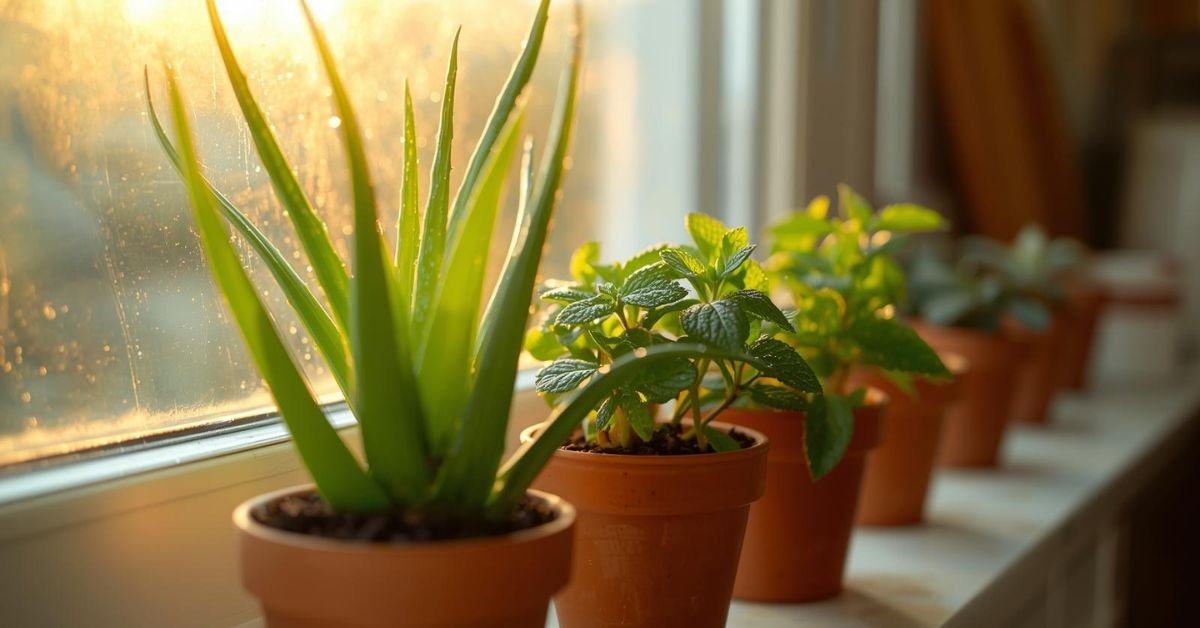 Telugu kitchen gardening tips with Aloe vera and Mint Kitchen Plant