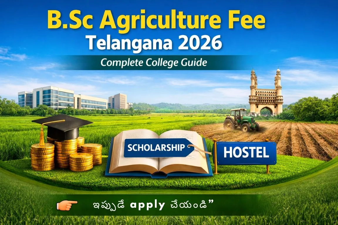 B.Sc Agriculture fee Telangana college student studying agriculture in Telangana fields, ఇప్పుడు apply చేయండి