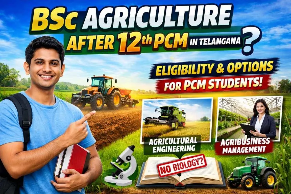 BSc Agriculture after 12th PCM in Telangana – eligibility, options, and career paths for PCM students