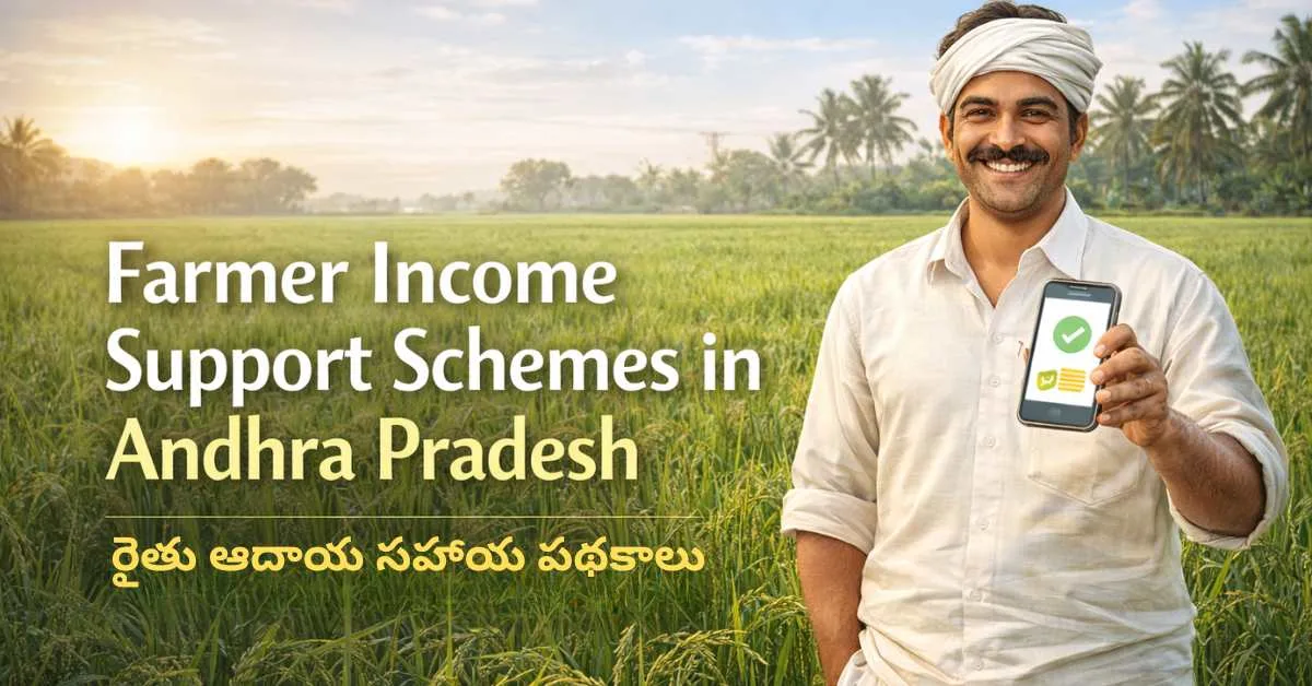 Farmer Income Support Schemes in Andhra Pradesh (రైతు ఆదాయ సహాయ పథకాలు – ఆంధ్రప్రదేశ్)